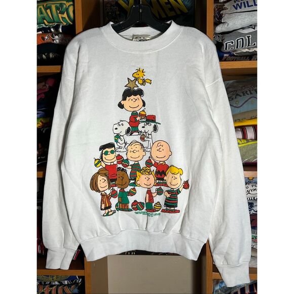 Peanuts Sweaters - Vintage 90s Peanuts Christmas Tree Charlie Brown Sweater